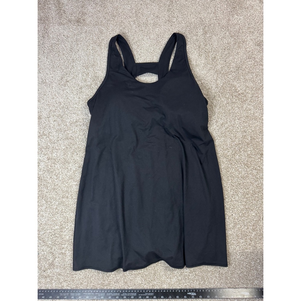 Time and Tru Maternity XXL 20 Black Active Dress Racerback Cutout TTMYB4